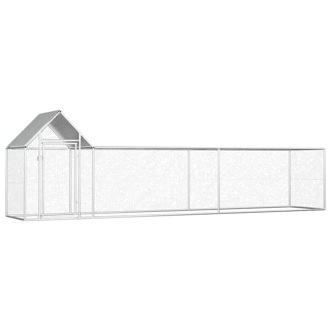 vidaXL - Kippenren - 5x1x1,5 - m - gegalvaniseerd - staal