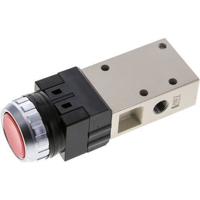 3/2 G1/8'' Knopbediend Ventiel Rood 0-8bar/0-112psi YPC