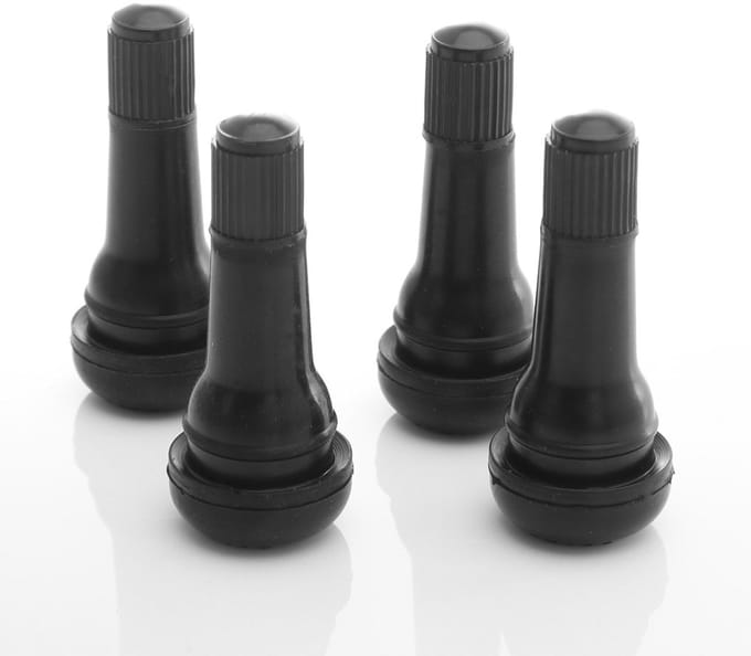 Set of 4 air valves (EPDM+Brass) - Black