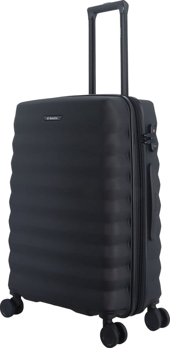 Saxoline - Flow | Harde koffer / Reiskoffer - 100L - Large - Zwart - Zwart / Large