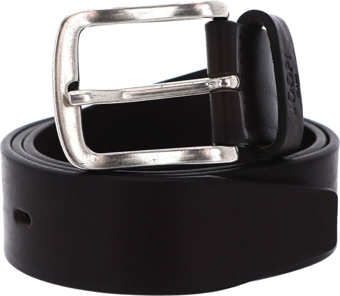 JOOP! Leren Riem Jeans Belt 4,0 CM W100 D`Brown-Silver Donkerbruin