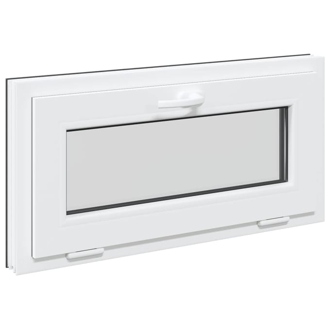 vidaXL - Kleur - binnenkant - kelderraam - Wit - RISOR - 80 - x - 40 - cm