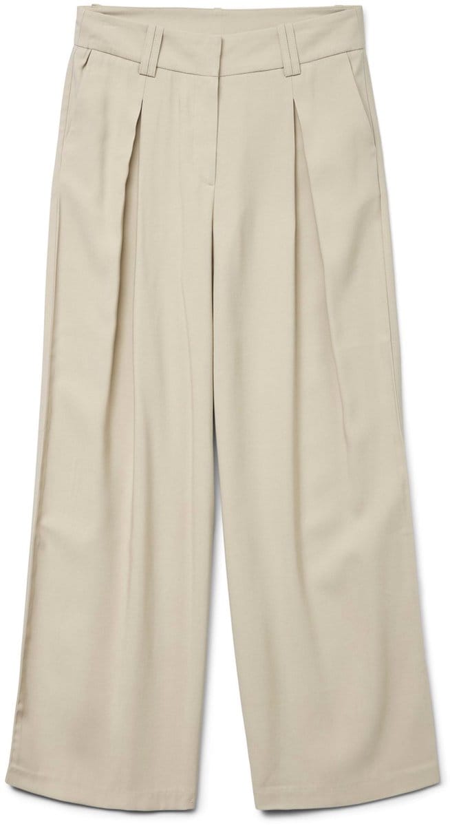 Vero Moda Pure Hoge Taille Broek Beige S Vrouw