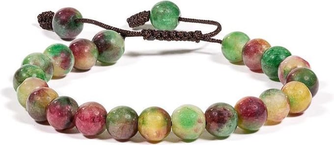 Mala Armband Agaat 21 Kralen - Verstelbaar