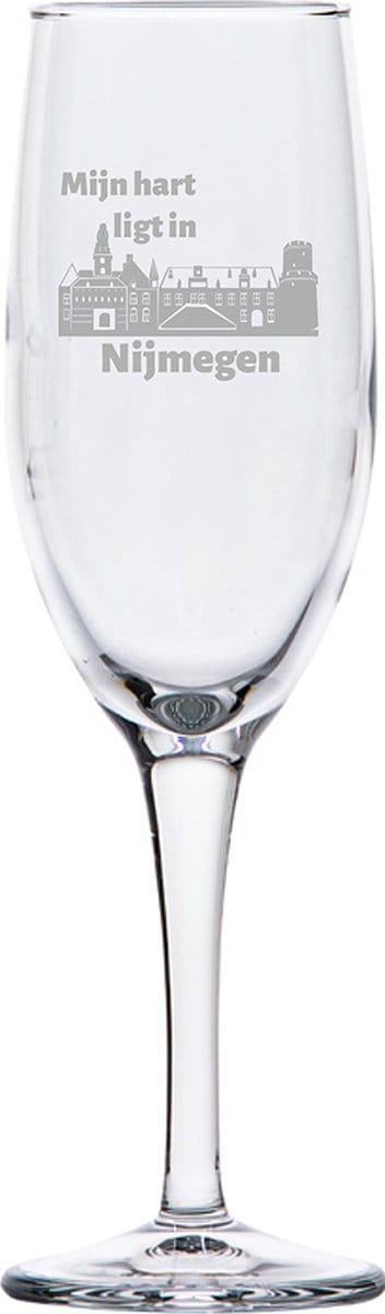 Gegraveerde Champagneglas 16,5cl Nijmegen