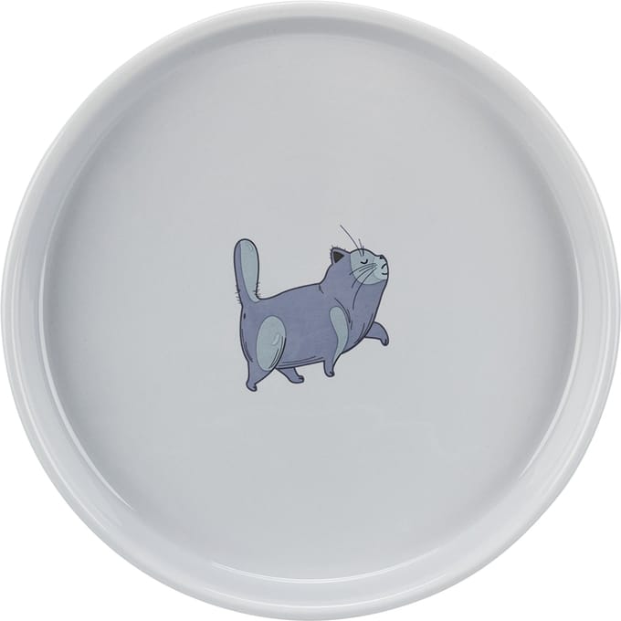 Trixie Keramische Voerbak Plat en Breed 600ml, Ø23cm Katten