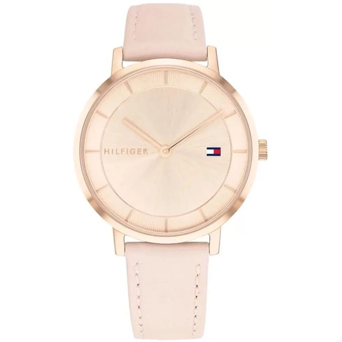 Tommy Hilfiger Pippa 1782734 Horloge - Leer - Crème - Ø 35 mm