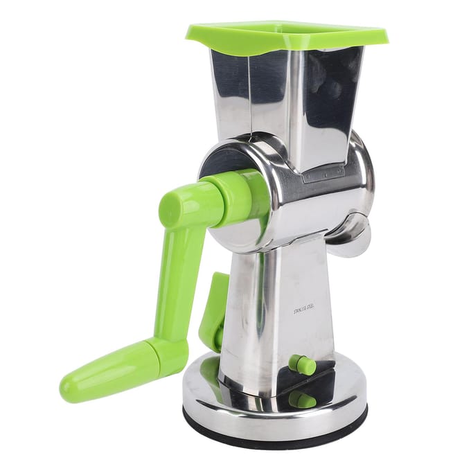 Kaasrasp met Zuignapvoet SUS Multifunctionele Handmatige Handslinger Kaasrasp voor Groente L(for 6.5-9kg) black