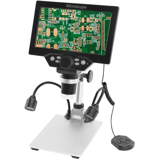 B1200 Digitale Microscoop 7 Inch Groot Kleurenscherm Groot Basis LCD-scherm 12MP 1-1200X Continu without battery veelkleurig