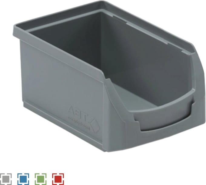 Alpac Magazijnbak - Opbergbak - 160 x 104 x 75 mm - 0.5L - Grijs