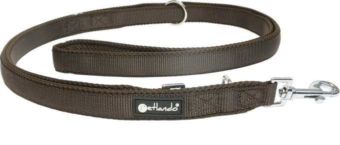 Petlando Trainingslijn Mesh Mokka - Hondenriem - 230x3 cm - maat L