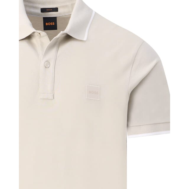 T-shirt BOSS Slim Fit Passertip Polo Shirt Open Grey