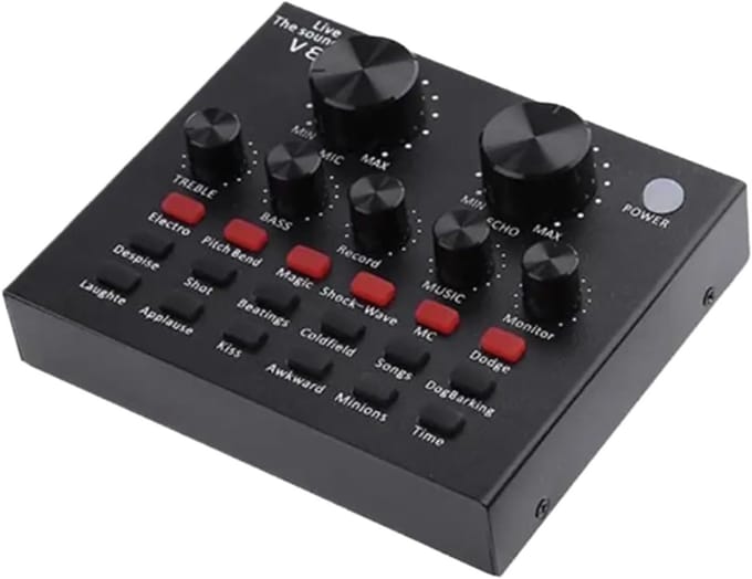 DJ Mixer Soundboard - Audio Interface - Streaming en Zang - Ingebouwde Voice Changer