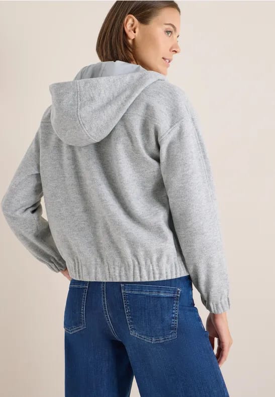 Hoodie blouson in wollook