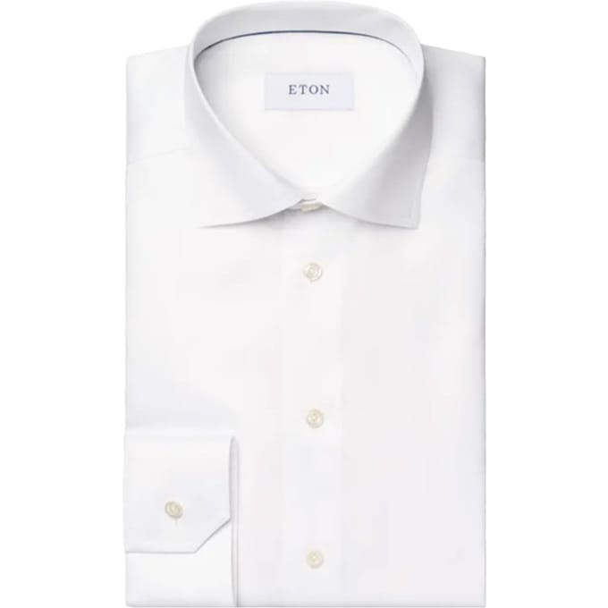 Eton  Lange Mouw Overhemden Wit 100012341