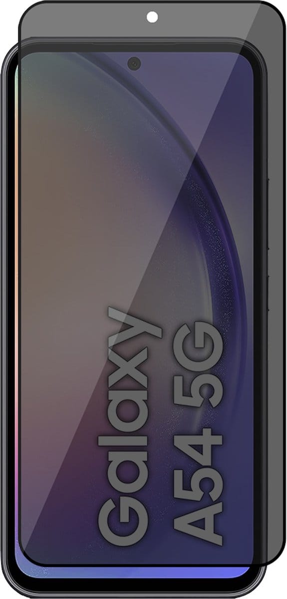 Privacy Screenprotector geschikt voor Samsung Galaxy A54 - Glas Screen Protector FullGuard