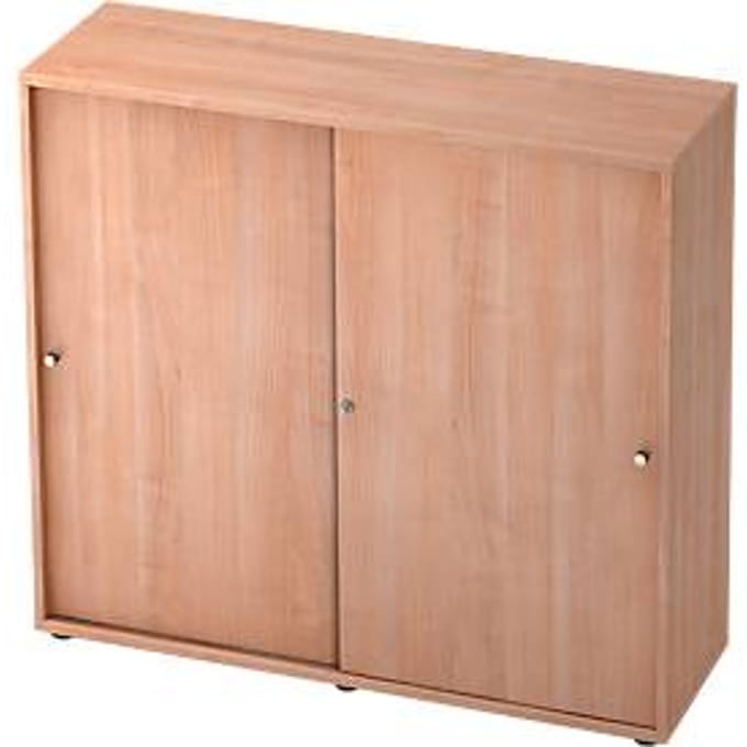 TOPAS LINE schuifdeurkast, 3 OH, notenhout/notenhout