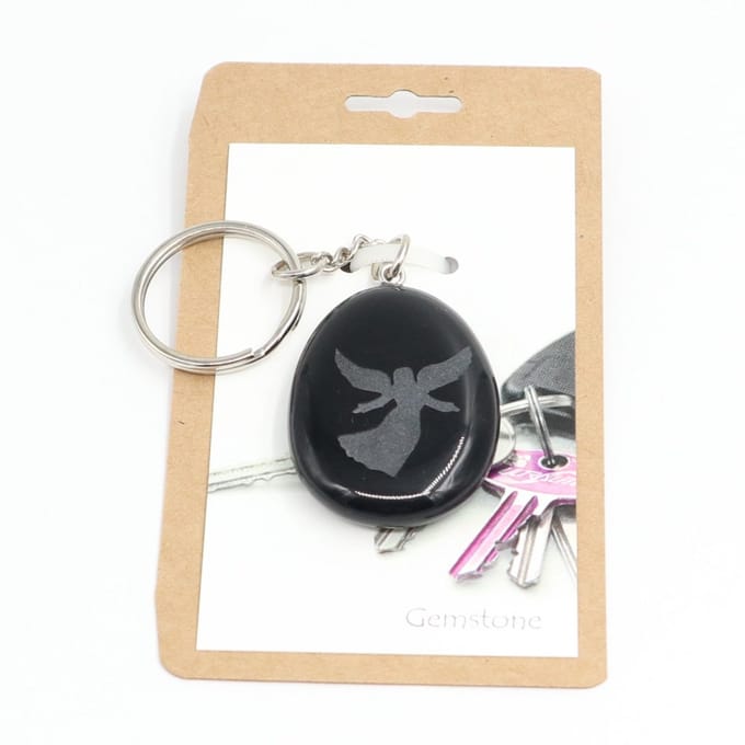 Keychain Engel zwart