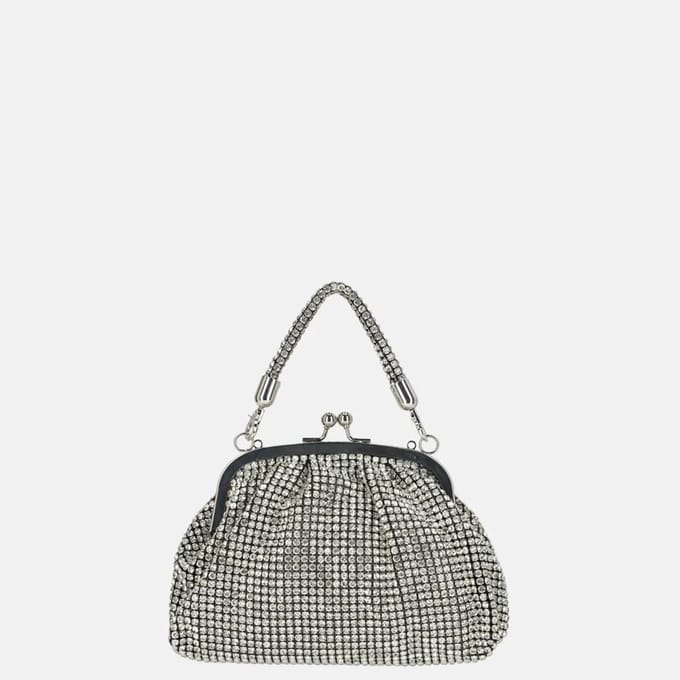 Firenze Strass handtas silver