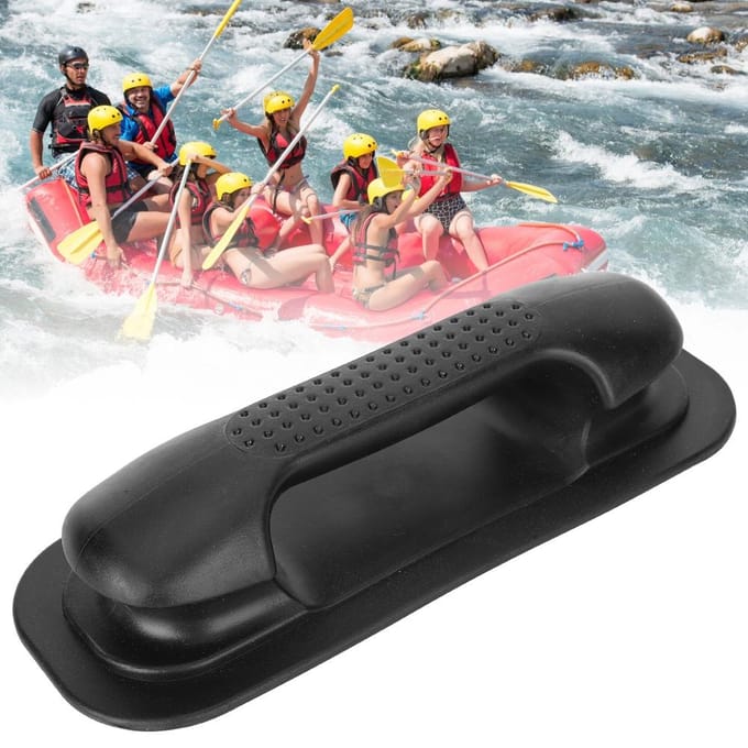 Opblaasbare Rubberboot Zijmontage Handgreep Kajak Kano Dinghy Handgreep Bootaccessoire black
