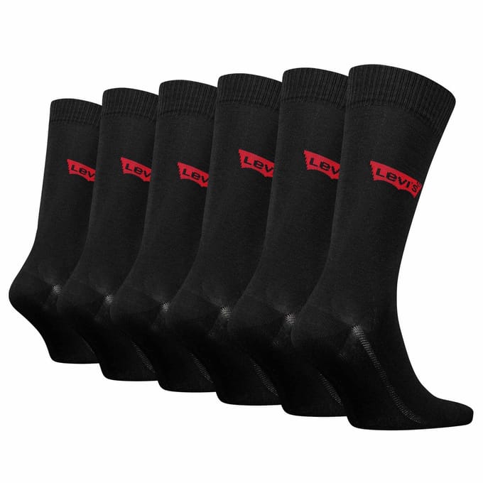 Levi's Herensokken 168Sf Regular Cut 6-Pack Zwart