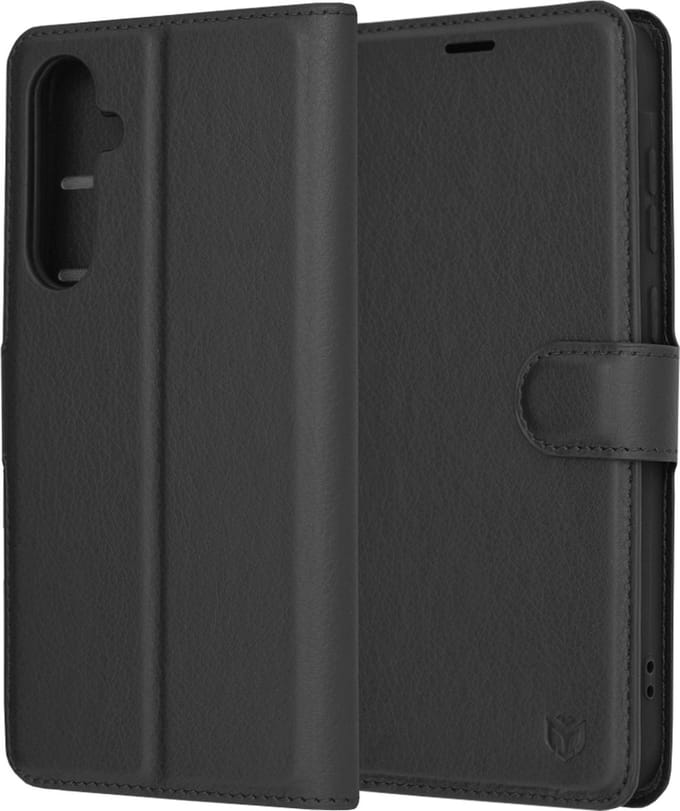 Hoesje geschikt voor Samsung Galaxy A35 - Techsuit Leather Folio Book Wallet Case - Zwart