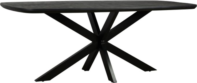 Eettafel Colorado Deens ovaal mangohout 280x110 cm - zwart