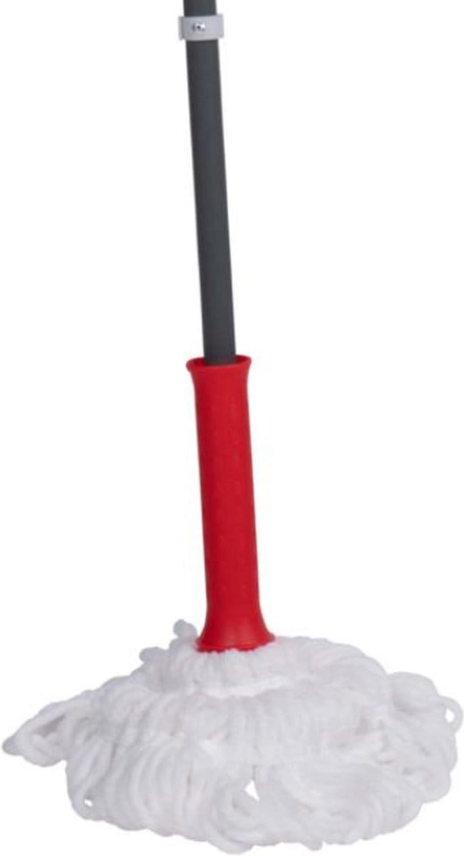 Dirt Devil Microvezel Dweil - 125 x 7,5 CM - Makkelijk Uitwringen - Rood/ Grijs