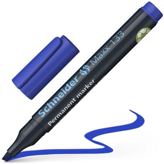 Schneider permanent marker - Maxx 133 - beitelpunt - blauw - S-113303