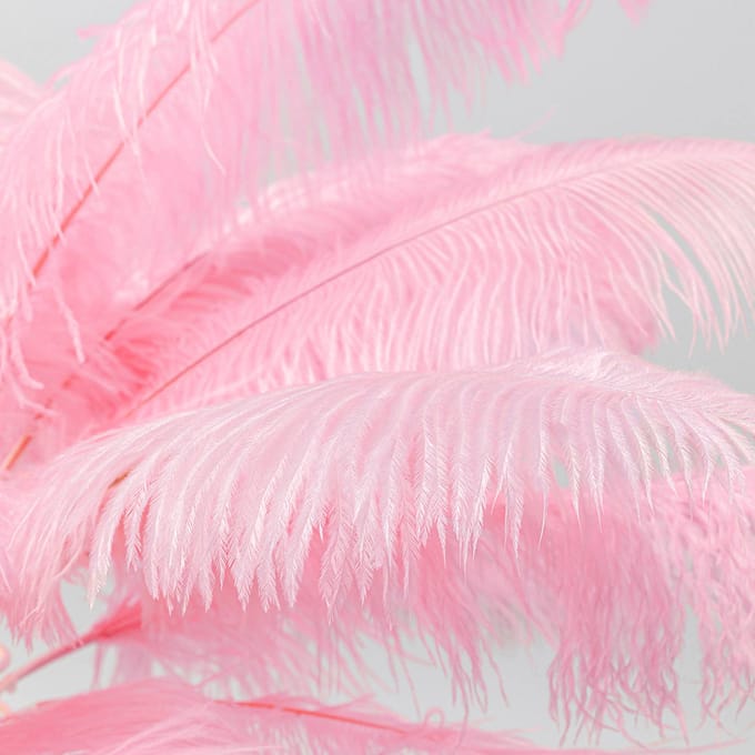 KARE Feather Palm tafellamp met veren, pink