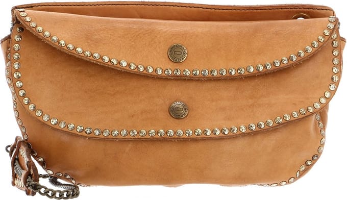 CAMPOMAGGI Leren Schoudertas Avondtas Crossbody Cammello Lichtbruin