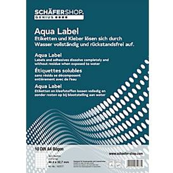Schäfer Shop Genius wateroplosbare etiketten HydroClean, 48,3 x 32,7 mm
