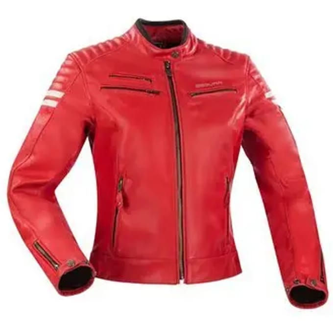 Leren motorjack voor vrouwen Segura funky