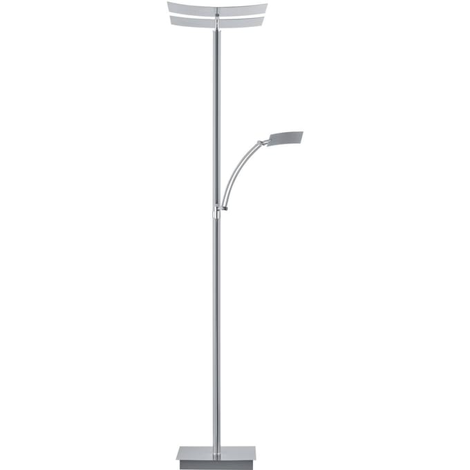 HELL LED vloerlamp Andy, 3-lamps, mat nikkel, CCT, dimmer