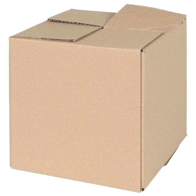 Boîte de rangement pliable avec capacité de stockage 50 pièces Couleur naturelle 20 x 20 x 20 cm Carton