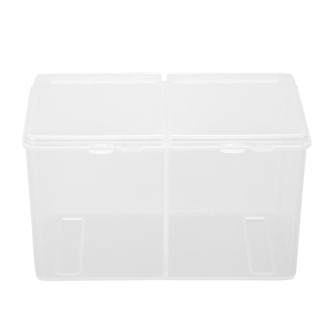 2 Vakken Watjes Wattenschijfjes Container Nagellak Glitter Poeder Organizer Opbergdoos white