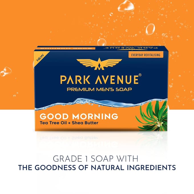 Park Avenue Premium Herensopen Goedemorgen 125g X 4 Stuks Hydraterende Badzeep Hydraterende Geur yellow