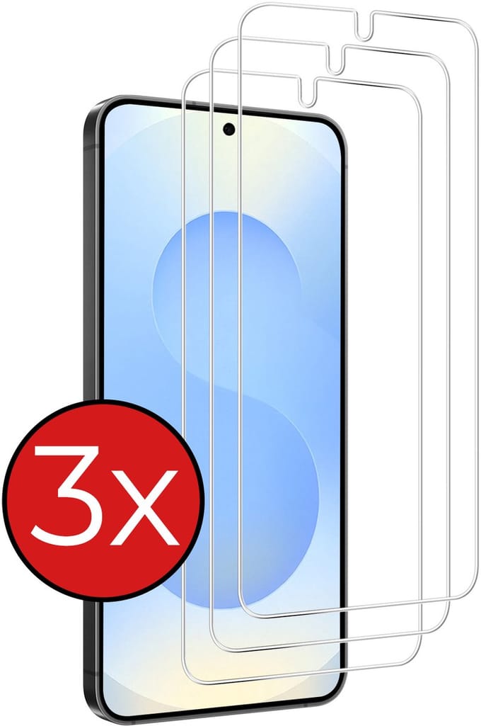 Screenprotector - 3 Stuks - Geschikt voor Samsung Galaxy S25 Edge - Extra Sterk - Beschermglas - Gehard Glas - Tempered Glass - Screen Protector