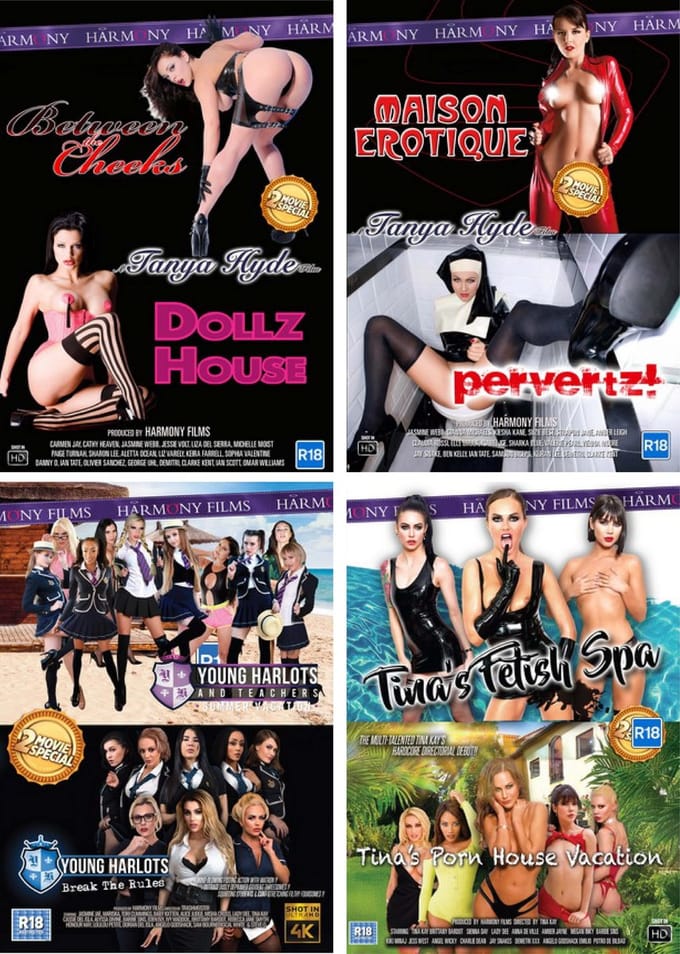 Erotische DVD - Harmony - Set van 8 DVD's - Pack D