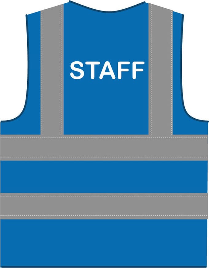 Staff hesje RWS koningsblauw