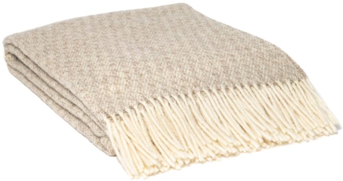WOOOL Plaid - Kuusi (Beige) - 140x200cm - 100% Wol