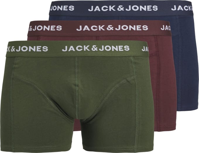 JACK&JONES - JACTEO SOLID TRUNKS 3 PACK - Heren - Onderbroeken