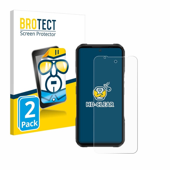 BROTECT - Screenprotector voor Doogee V20 Pro - Folie Beschermfolie transparant 2 Stuks
