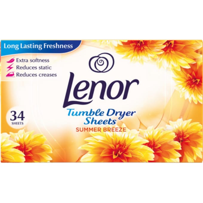 Lenor - Droogtrommeldoekjes - Zomerbries - Summer Breeze - 34 Doekjes