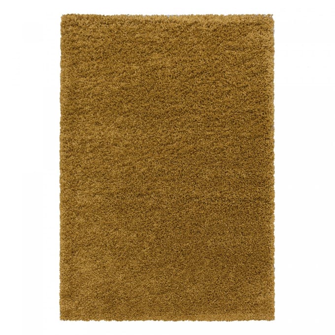 Modern hoogpolig vloerkleed Sydney - goud - 120x170 cm