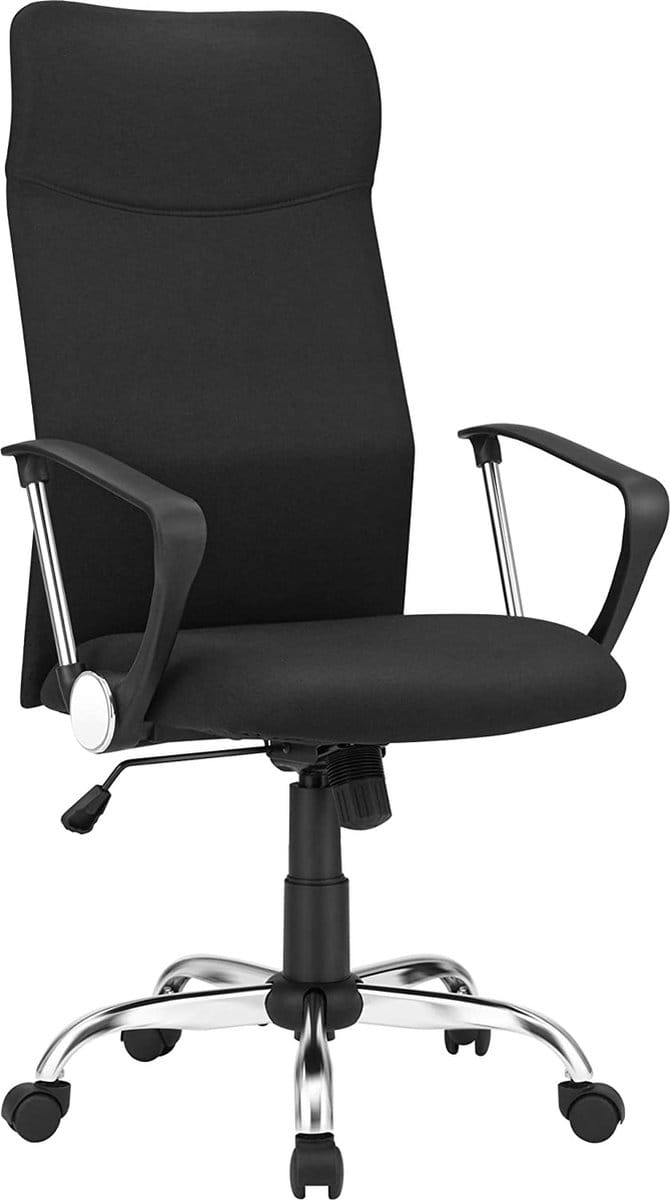 MIRA Home - Bureaustoel - Kantoorstoel - Zwart - Mesh - ‎78.8x50.4x22cm