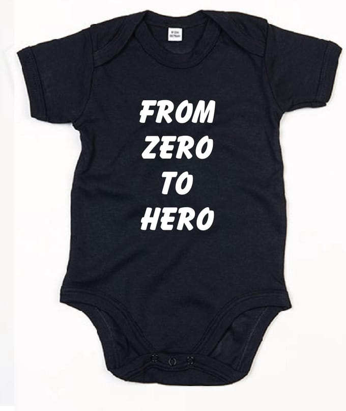 Rompertje From Zero To Hero-Zwart-0-3 Maanden