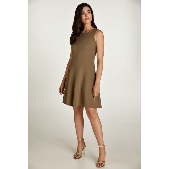 Olijfkleurige Cloche jurk