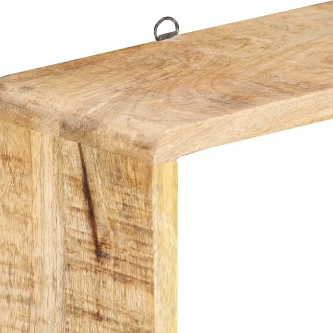 vidaXL - 3-delige - Wandschappenset - kubus - massief - mangohout