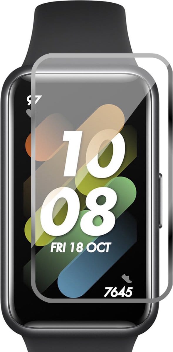 Screenprotector geschikt voor Huawei Band 7 - Full Screen Protector PET FlexGuard